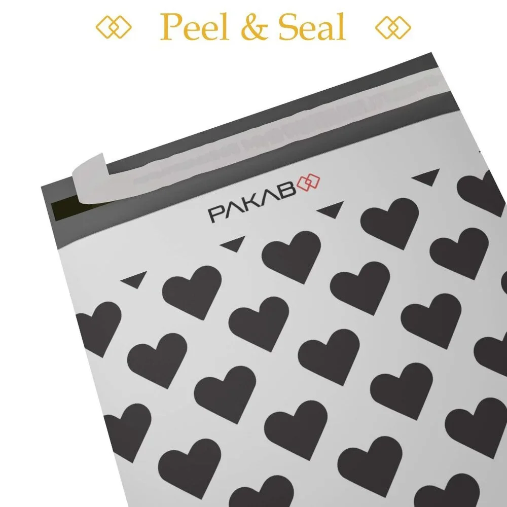 25 Hearts Poly Mailers 10